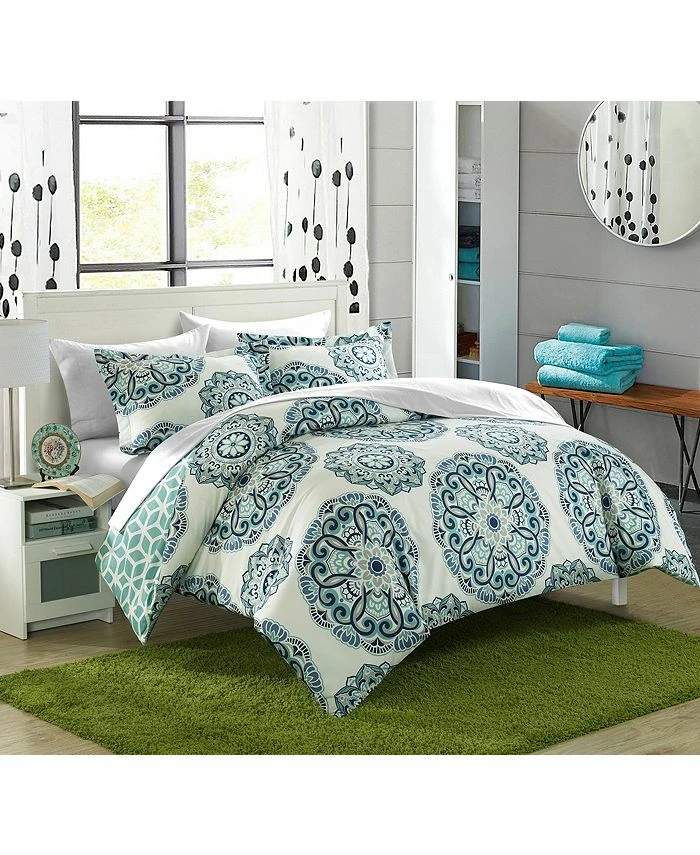 Chic Home Ibiza 7 Piece Full/Queen Bed In A Bag Duvet Set