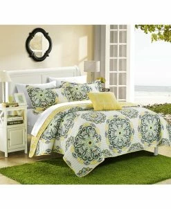 Chic Home Madrid 8 Piece Full/Queen Bed In A Bag Quilt Set