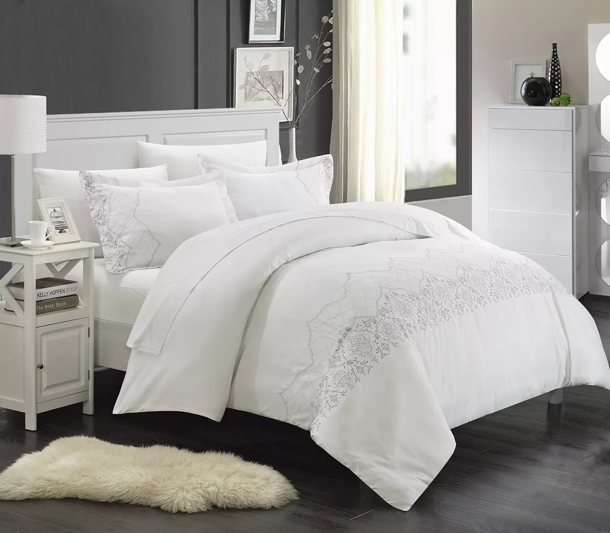 Chic Home Sophia 3 Pc King Duvet Cover Set - Image 2