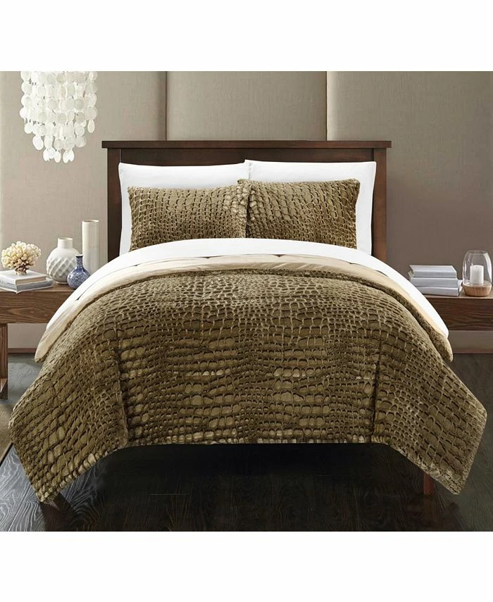Chic Home Alligator 3-Pc Queen Comforter Set