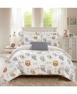 Chic Home Owl Forest 8 Piece Full Bed In A Bag Comforter Set