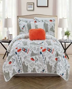 Chic Home New York 4 Piece Twin Quilt Set