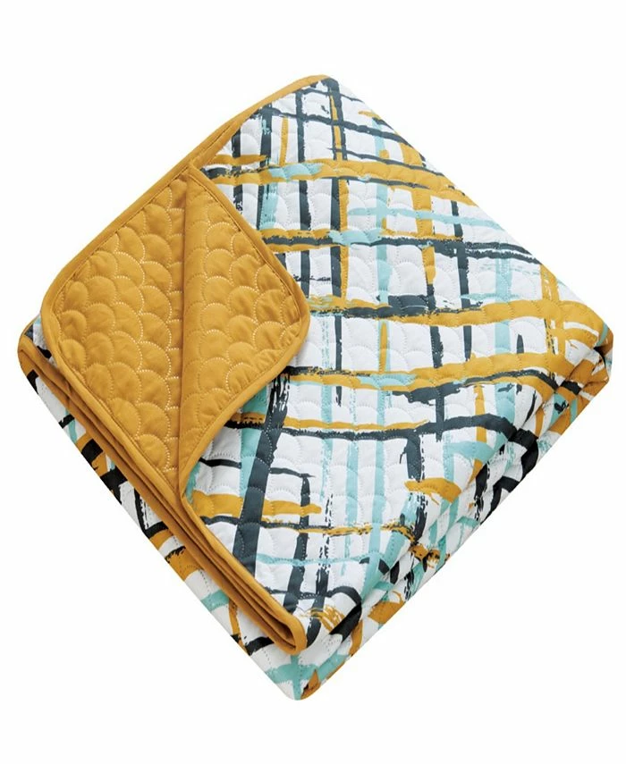 Chic Home Gingham 5 Piece Full Quilt Set - Image 4