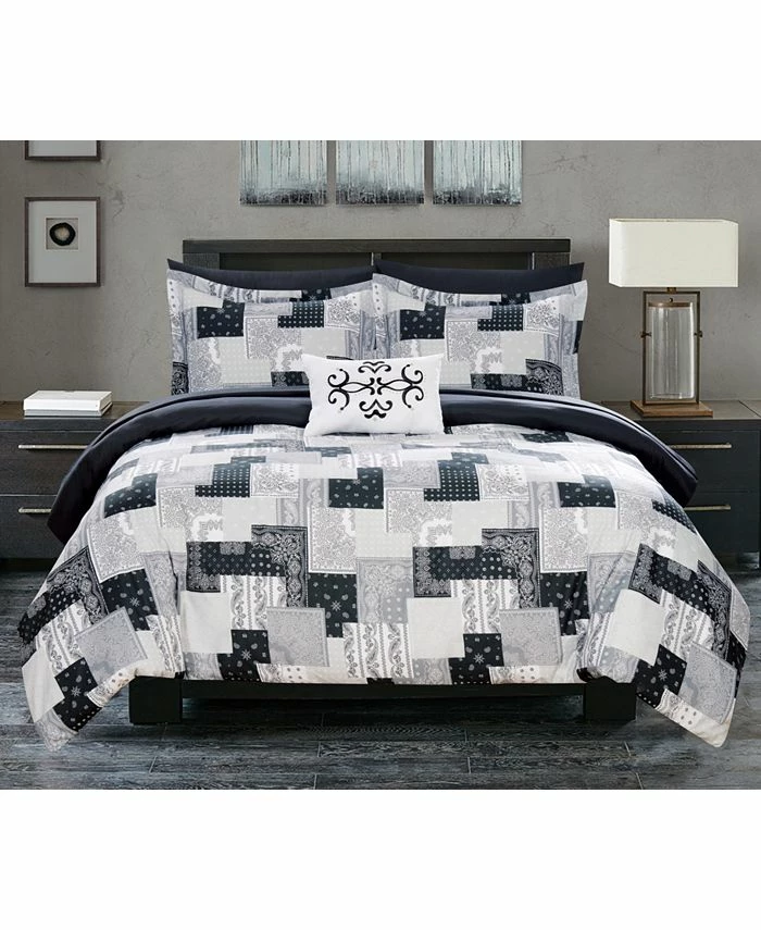 Chic Home Millennia 8 Piece King Bed In A Bag Comforter Set