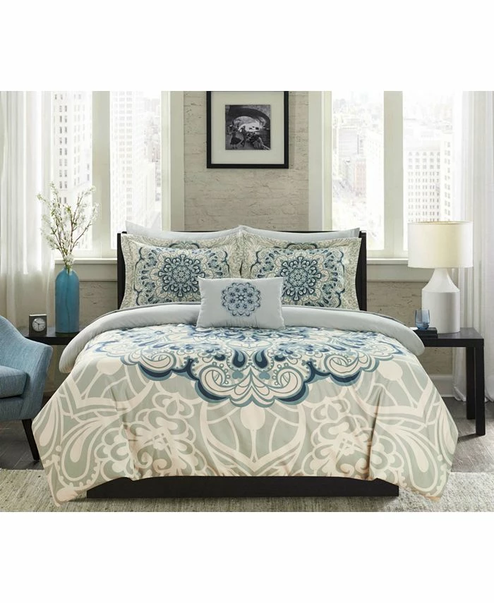 Chic Home Palmer 8 Piece Queen Bed In A Bag Comforter Set