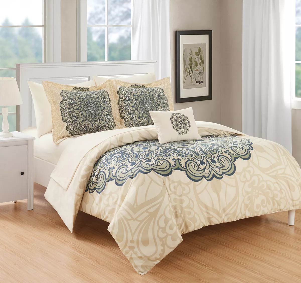 Chic Home Palmer 8 Piece Queen Bed In A Bag Comforter Set - Image 10