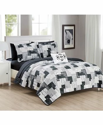 Chic Home Eliana 8 Piece Queen Bed In A Bag Quilt Set - Image 6