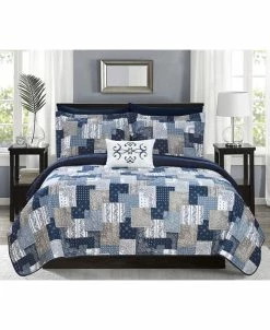 Chic Home Eliana 8 Piece Queen Bed In A Bag Quilt Set