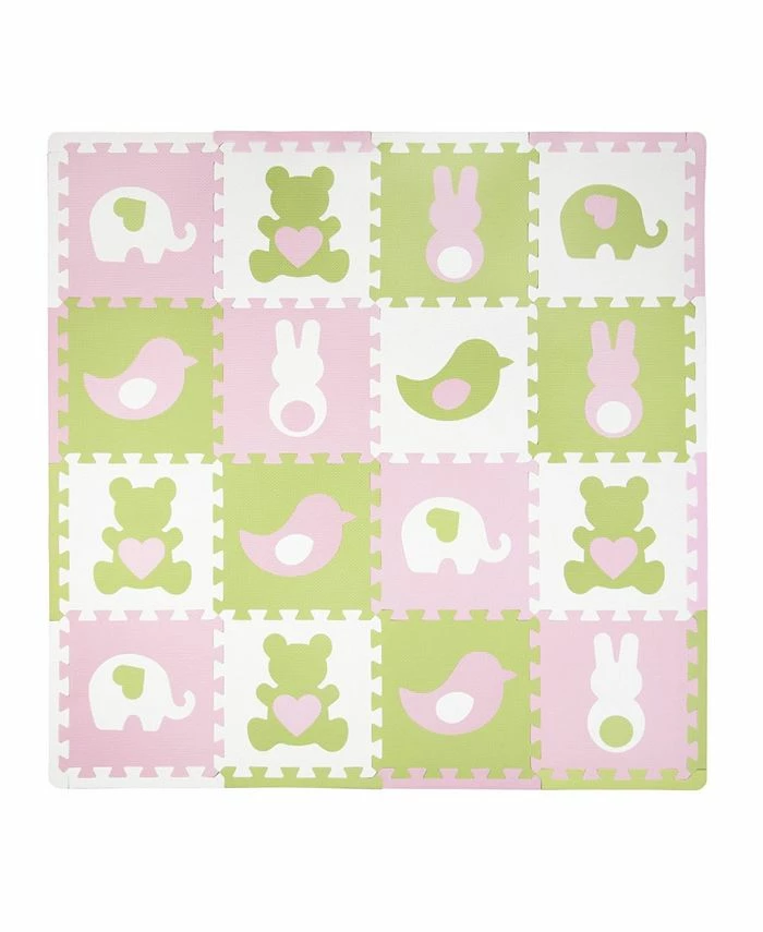 Tadpoles 16 Piece Foam Play Mat Set, Teddy And Friends