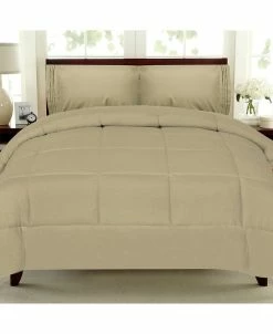 Sweet Home Collection LOSEOUT! Solid Color Box Stitch Down Alternative Full Comforter