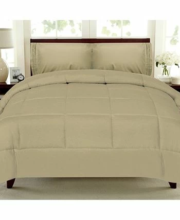 Sweet Home Collection LOSEOUT! Solid Color Box Stitch Down Alternative Full Comforter - Image 3