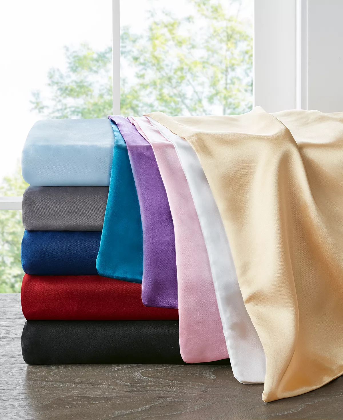 Home Design Standard/Queen 2-Pc. Satin Pillow Protector Set, Created For Macy's - Image 5