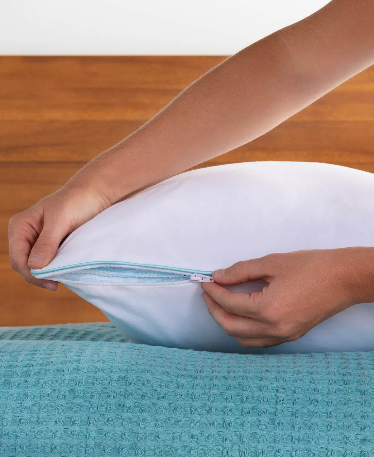 Linenspa Gel Encased Shredded Memory Foam Pillow, King - Image 8