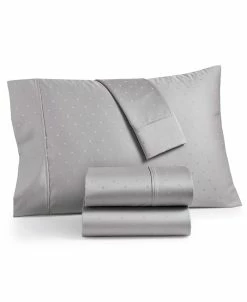 AQ Textiles Bergen House Diamond Dot Extra Deep Pocket 100% Certified Egyptian Cotton 1000 Thread Count 4 Pc. Sheet Set, California King