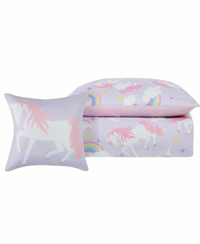 My World Rainbow Unicorn Twin 3 Piece Quilt Set - Image 4