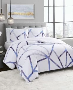 Vince Camuto Home Obelis Metallic 3 Piece Duvet Set, King