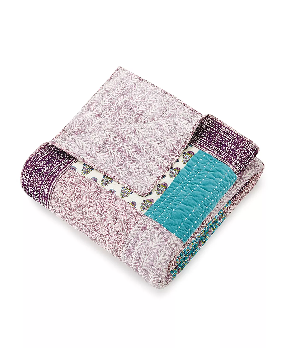 Jessica Simpson Numbra Patchwork Reversible Full/Queen Quilt - Image 4