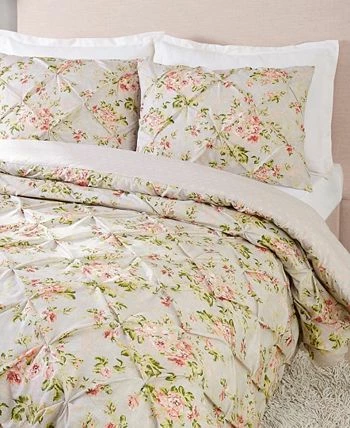 Jessica Simpson Mils Floral Pinch Pleat King 3-Piece Comforter Set - Image 2