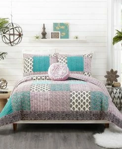 Jessica Simpson Numbra Patchwork Reversible Twin Quilt