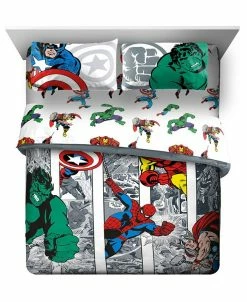 Avengers Comic Cool Queen Bed Set, 5 Pieces