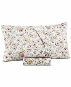 Charter Club Outline Floral 550 Thread Count Cotton Pillowcase Pair, Standard, Created For Macy's