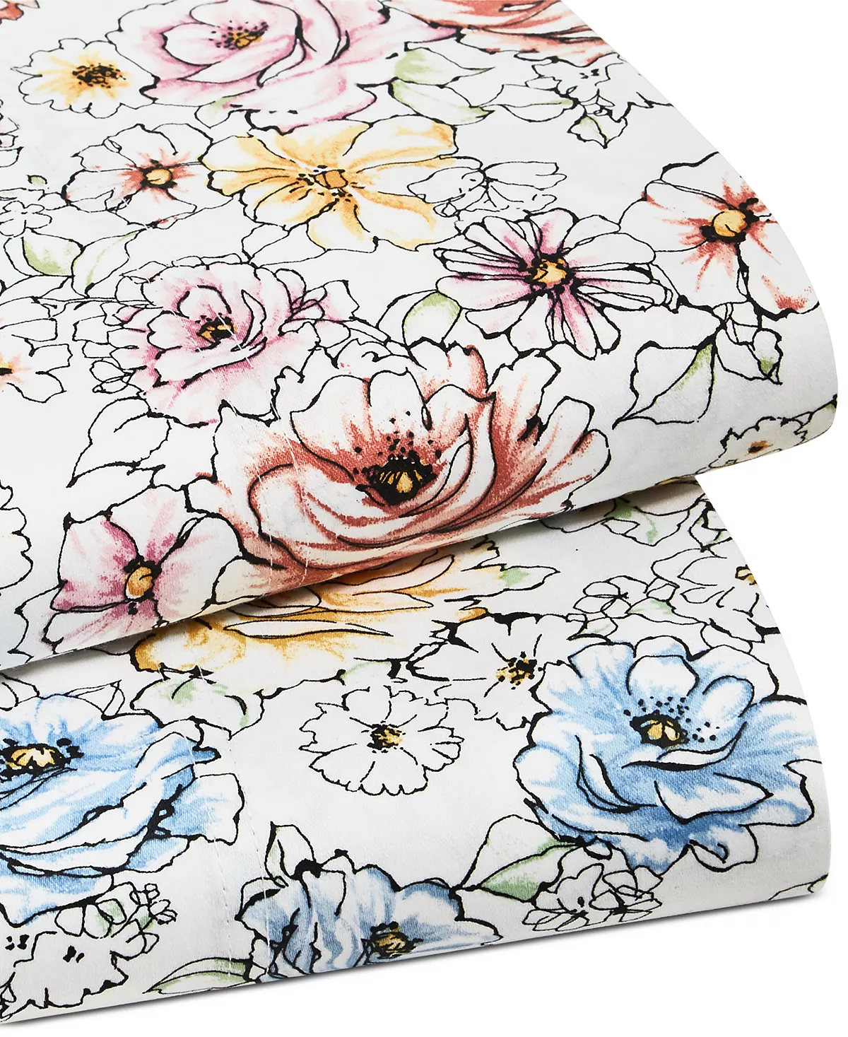 Charter Club Outline Floral 550 Thread Count Cotton Pillowcase Pair, Standard, Created For Macy's - Image 3