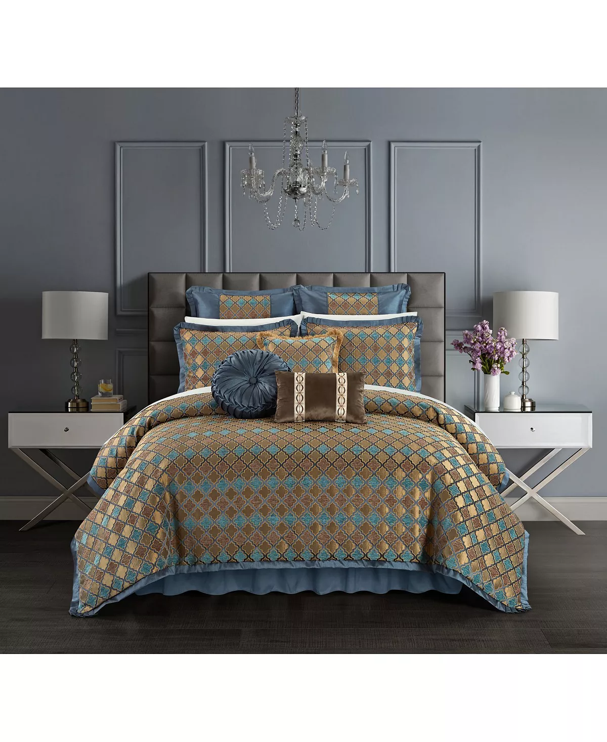 Chic Home Sue 9 Piece Comforter Set, Queen - Image 11