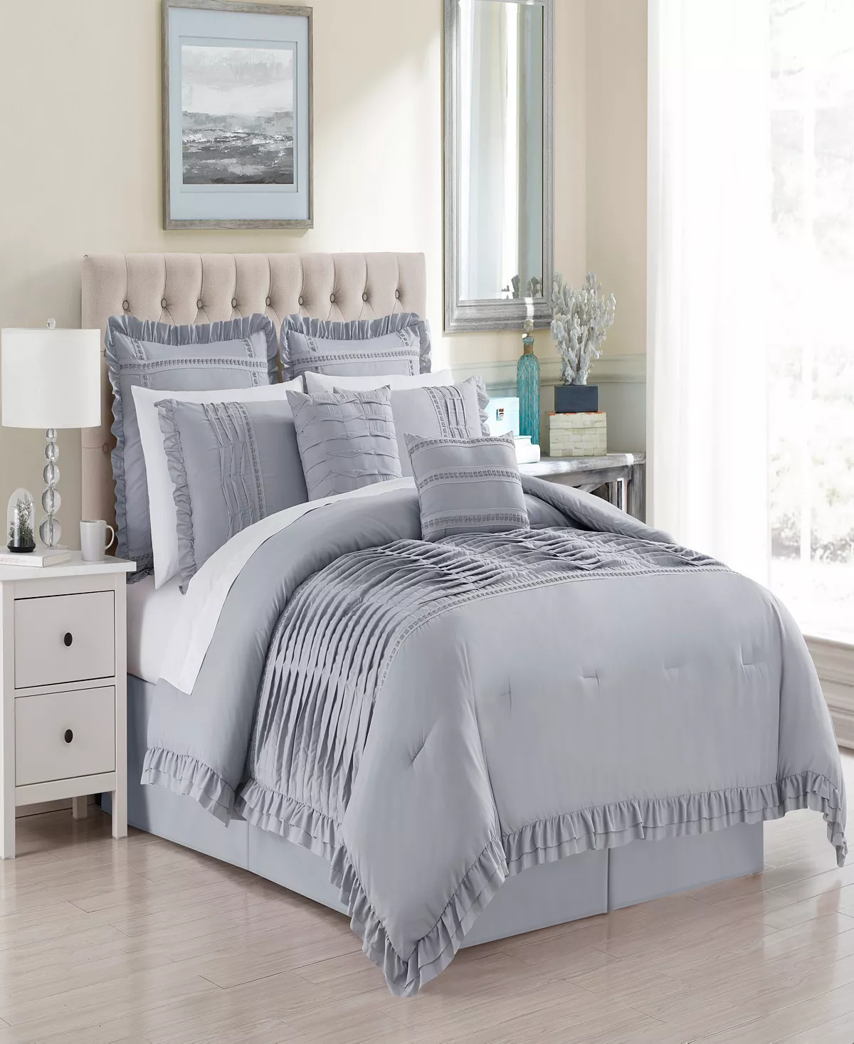 Chic Home Yvette 12 Piece Queen Comforter Set - Image 8