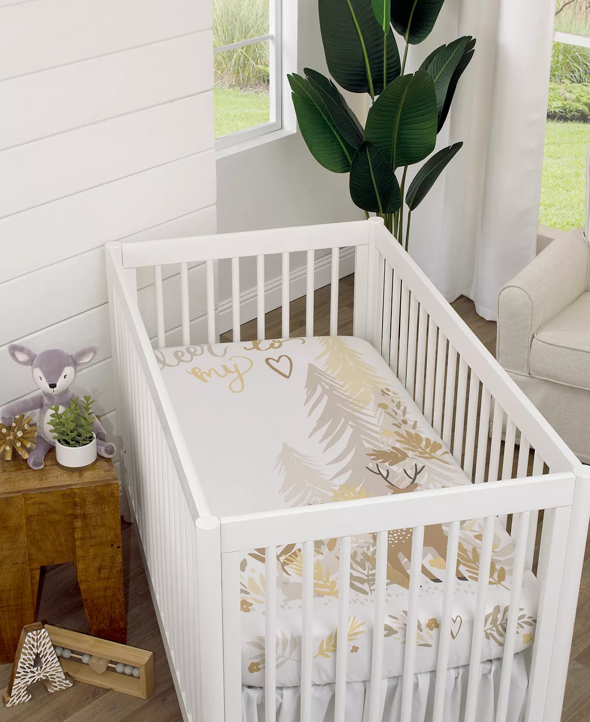 Macy's Deer To My Heart Tree Leaf Photo Op Fitted Crib Sheet - Image 4