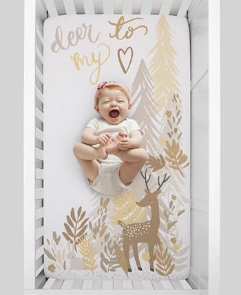 Macy's Deer To My Heart Tree Leaf Photo Op Fitted Crib Sheet - Image 3