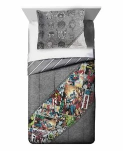 Disney Marvel Comics 80th Anniversary Full/Queen Comforter Sham Set, 3 Pieces