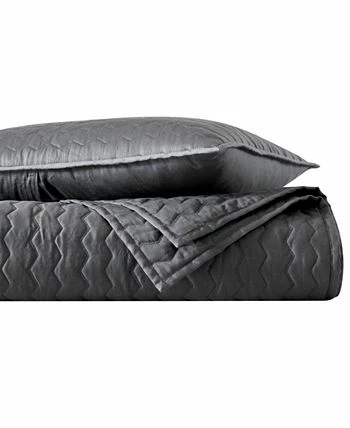 Vera Wang Herringbone Stitch Cotton 3 Piece Quilt Set, Queen - Image 8