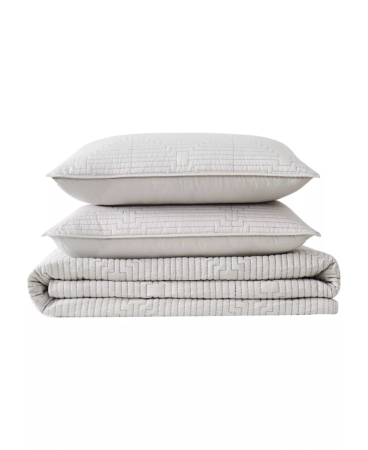 Frye Ray Pick Stitch Embroidered 3 Piece Quilt Set, Full/Queen - Image 6