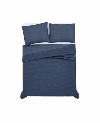 Frye Ray Pick Stitch Embroidered 3 Piece Quilt Set, King - Image 2