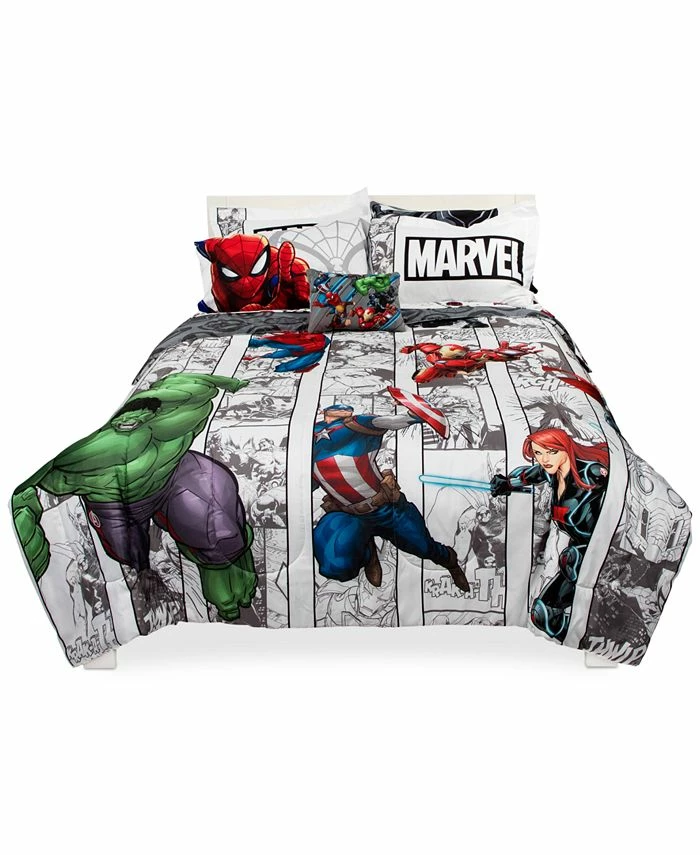 Disney Avengers Comic Punch 8-Pc. Full Comforter Set