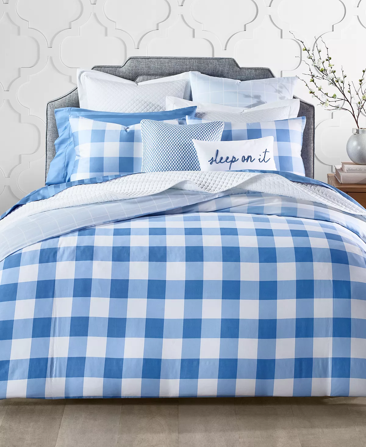 Charter Club Gingham Colorblock 3-Pc. Comforter Set, Full/Queen, Created For Macy's - Image 4