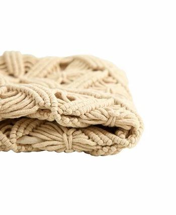 Nearly Natural Boho Diamond Woven Macrame Decorative Pillow Cover, 18 - Image 2