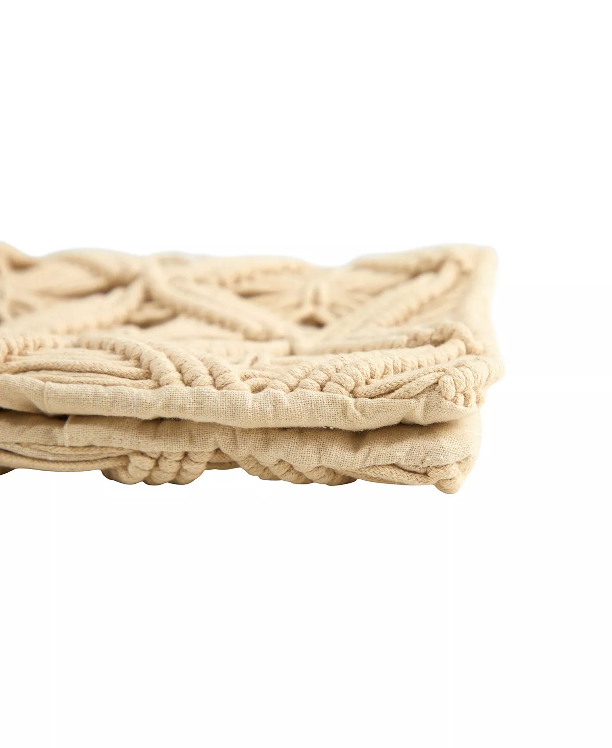 Nearly Natural Boho Diamond Woven Macrame Decorative Pillow Cover, 18 - Image 5