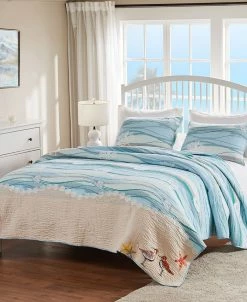 Greenland Home Fashions Maui Quilt Set, 3-Piece King