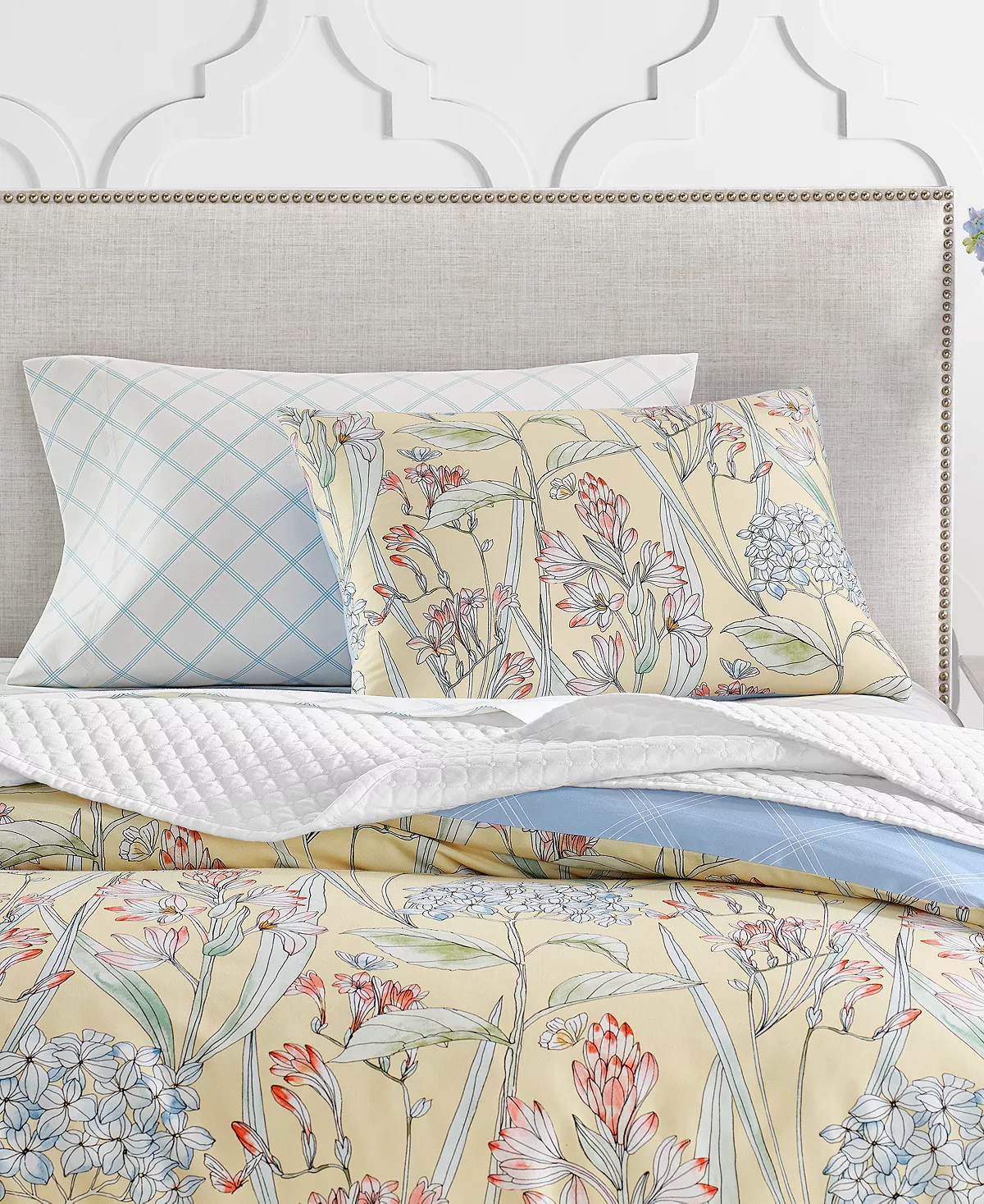 Charter Club Printed Window Pane 550-Thread Count Cotton 3-Pc. Sheet Set, Twin, Created For Macy's - Image 3