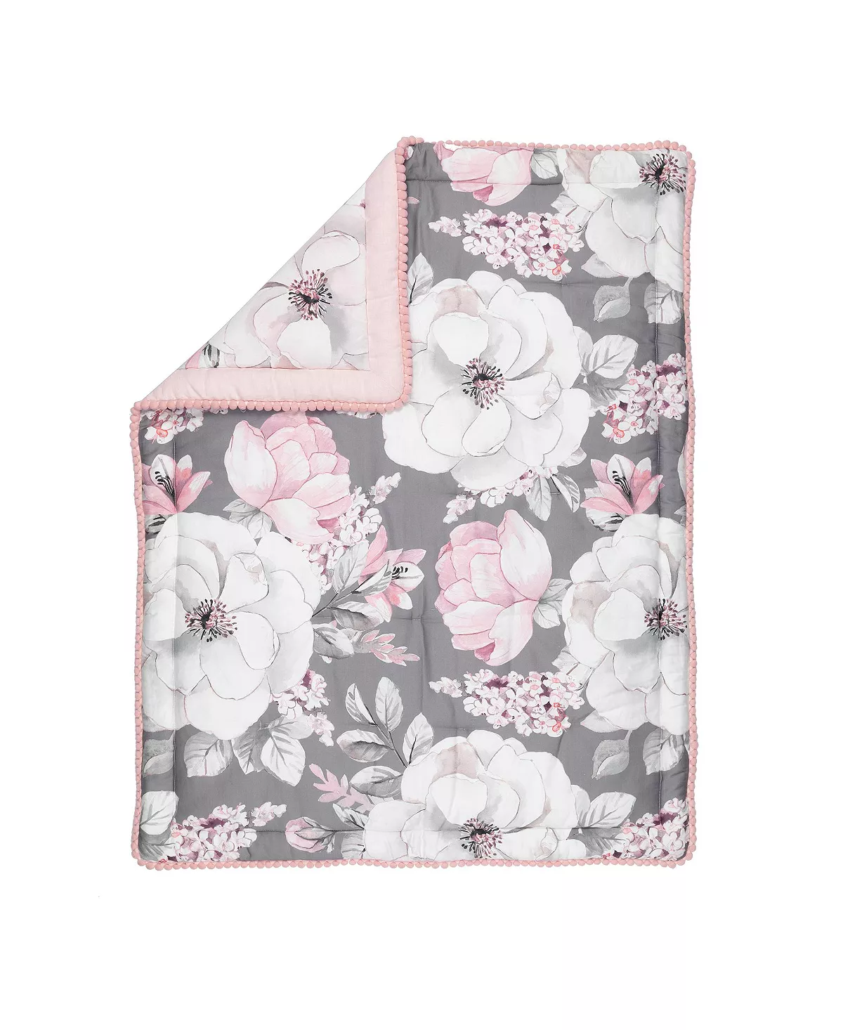 Lambs & Ivy Signature Botanical Baby Watercolor Floral 4-Piece Crib Bedding Set - Image 3