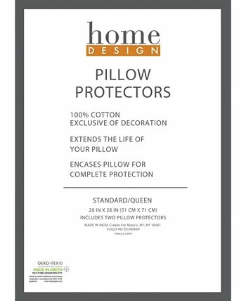 Home Design Cotton Sateen 250-Thread Count Standard/Queen Pillow Protector, Set Of 2, Created For Macy's - Image 2