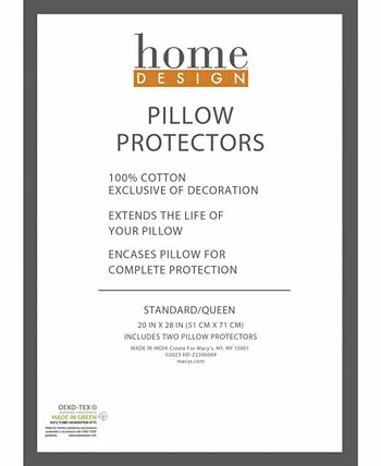 Home Design Cotton Sateen 250-Thread Count King Pillow Protector, Set Of 2, Created For Macy's - Image 2