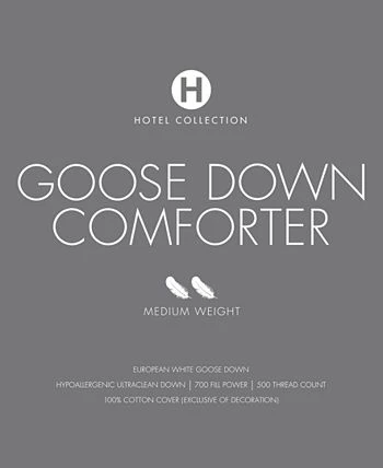 Hotel Collection European White Goose Down Medium Weight Hypoallergenic UltraClean Down Comforter, Twin, Created For Macy's - Image 3