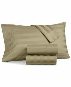 Charter Club 1.5 Stripe 550 Thread Count 100% Cotton 3-Pc. Sheet Set, Twin, Created For Macy's